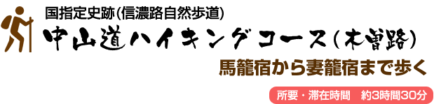 中山道ハイキングコース(木曽路)馬籠宿から妻籠宿まで歩く-国指定史跡(信濃路自然歩道)