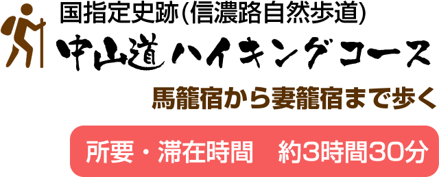 中山道ハイキングコース(木曽路)馬籠宿から妻籠宿まで歩く-国指定史跡(信濃路自然歩道)