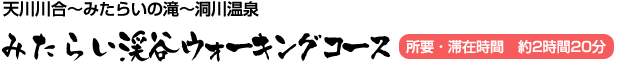 みたらい渓谷ウォーキングコース(天川川合～みたらいの滝～洞川温泉)