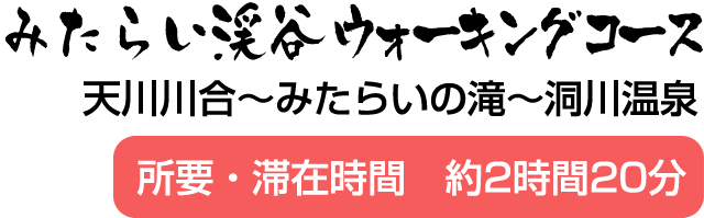 みたらい渓谷ウォーキングコース(天川川合～みたらいの滝～洞川温泉)