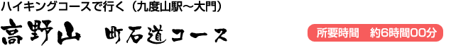ハイキングコースで行く（九度山～大門） 高野山（町石道コース）