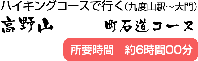 ハイキングコースで行く（九度山～大門） 高野山（町石道コース）