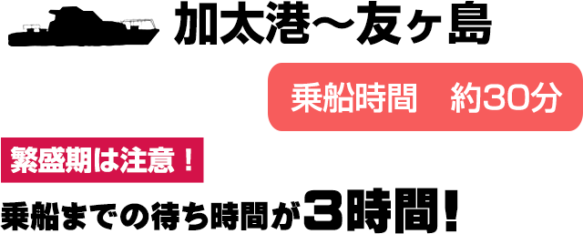 加太港～友ヶ島 乗船までの待ち時間が3時間!